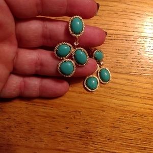 Sleeping beauty turquoise and diamond earrings